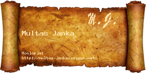 Multas Janka névjegykártya